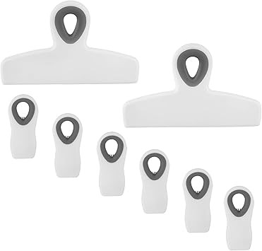 COOK WITH COLOR Set of Eight Bag Clips, 2 Large Heavy Duty Chip Clip and 6 Refrigerator Magnet Cl... | Amazon (US)