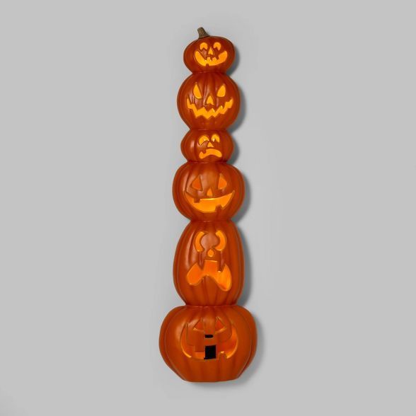 48" Lit Stacked Pumpkin Yard Stake Halloween Decorative Prop - Hyde & EEK! Boutique™ | Target