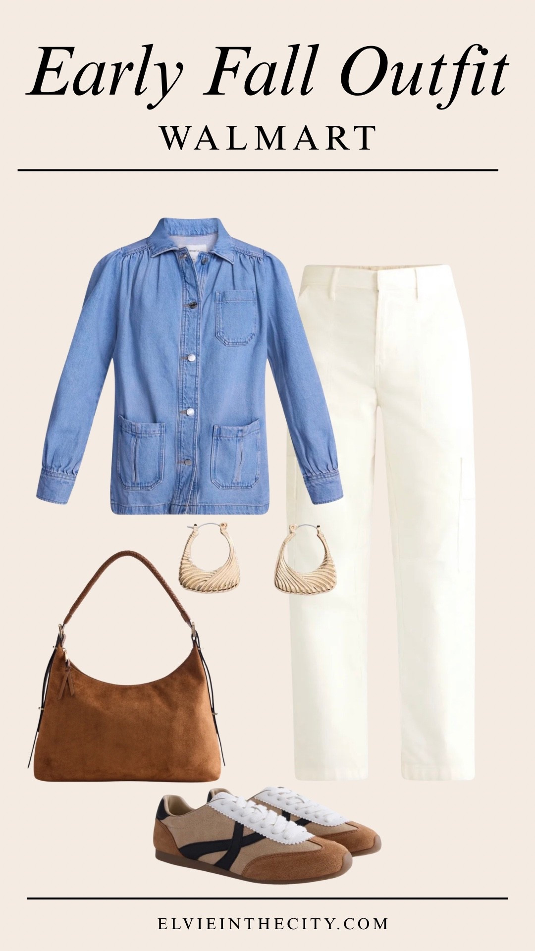 This early fall outfit from Walmart includes a blue jean jacket, cropped corduroy barrel pants, lace up sneakers, ribbed hoop earrings, and a brown shoulder bag. 


Walmart finds, Walmart fall outfits, fall outfit, over 50, midlife women

#LTKOver40 #LTKSeasonal #LTKPetite