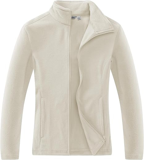 Outdoor Ventures Women's Lightweight Warm Zip Up Long-Sleeve Soft Polar Fleece Jacket for Fall Wi... | Amazon (US)