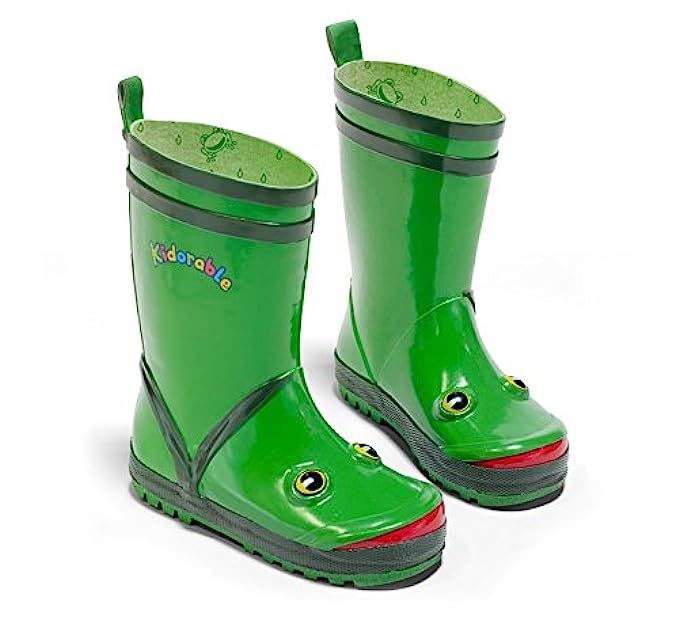 Kidorable Boys' Frog Rubber Rain Boots | Amazon (US)