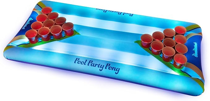 Poolcandy Inflatable Pool Party Pong Illuminated LED | Amazon (US)
