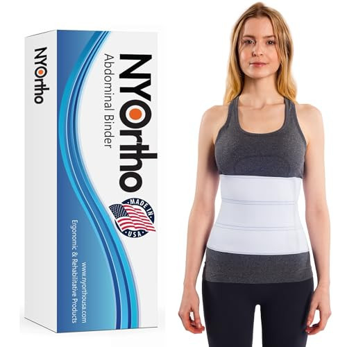 NYOrtho Post Surgery Abdominal Binder (Fits 60¨ - 75¨) - 9" Height, 3 Panel Waist Support Belt for Men & Women - Postpartum Belly Band - Tummy Tuck Compression Garment - MADE IN USA | Amazon (US)
