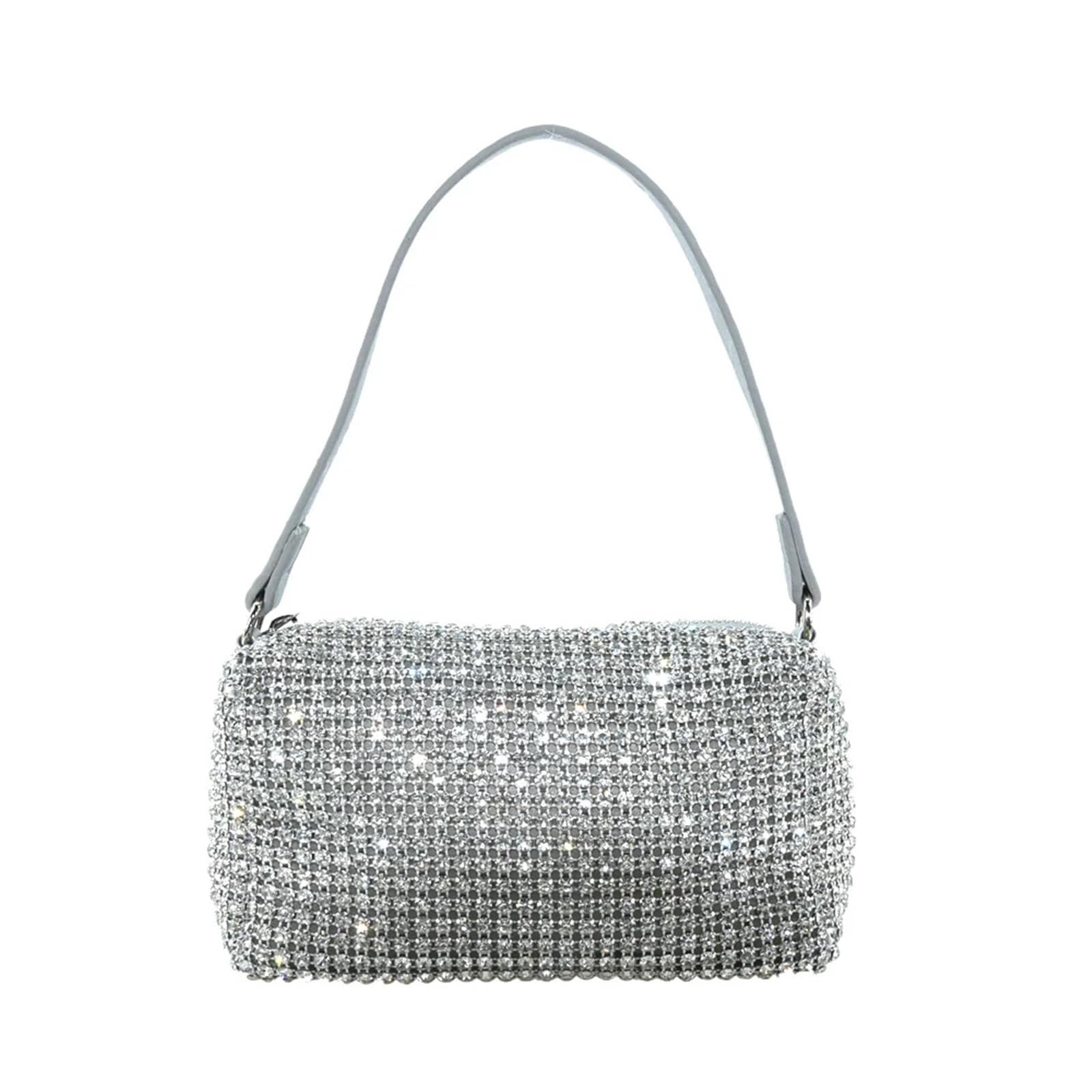 Rhinestone Bags Ladies Evening Bag Handbag Diamond Flash Simple Bag European and American Banquet... | Amazon (US)
