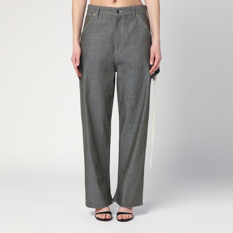 Grey cotton Lisa trousers | The Double F