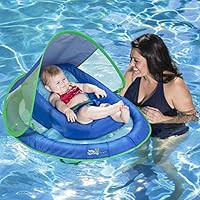 SwimWays Infant Baby Spring Float with Adjustable Sun Canopy - Blue | Amazon (US)