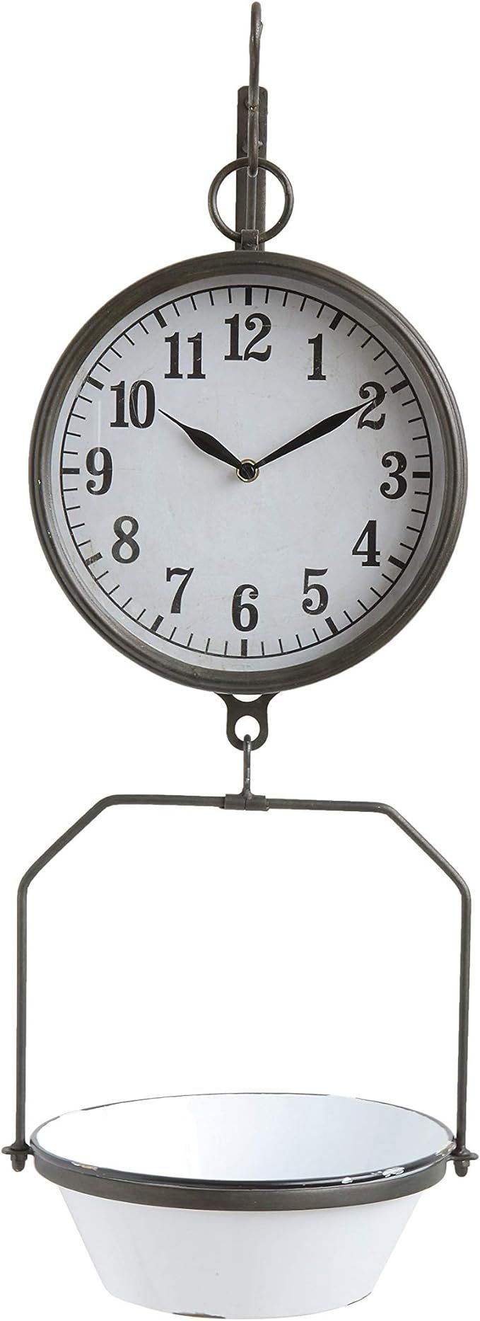 Creative Co-Op White Decorative Reproduction Scale Wall Clock | Amazon (US)