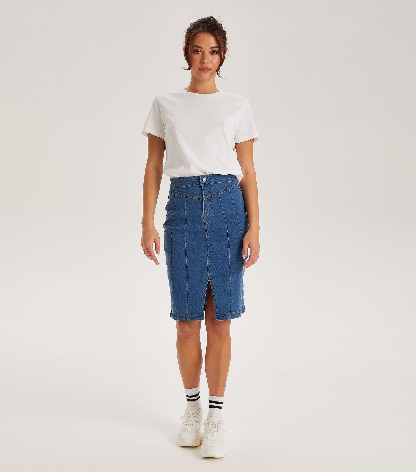 Urban Bliss Blue Denim Seam Skirt
						
						Add to Saved Items
						Remove from Saved Items | New Look (UK)