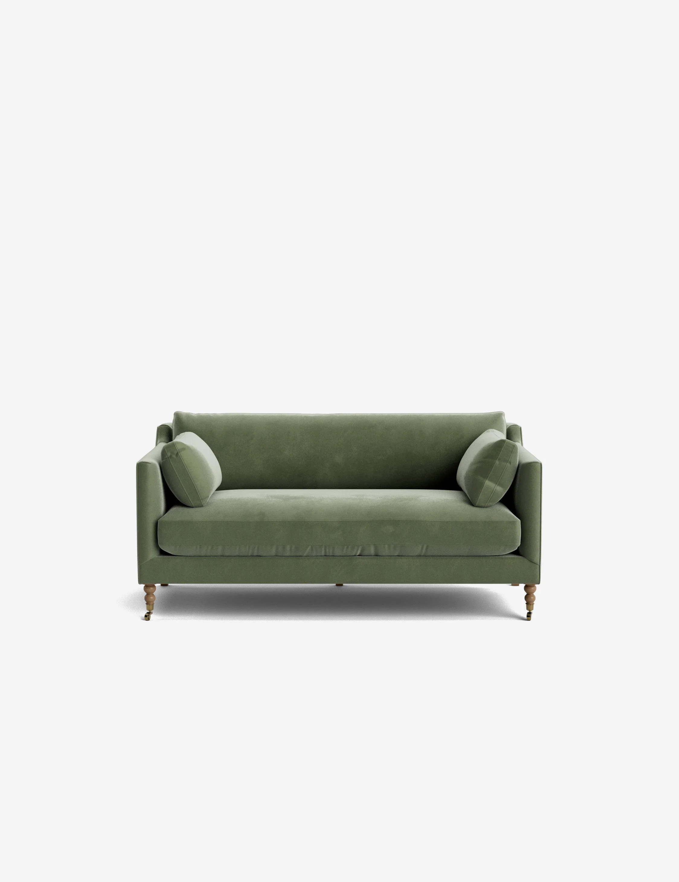 Fabienne Sofa, Moss Luxe Velvet, 71"W | Lulu and Georgia 