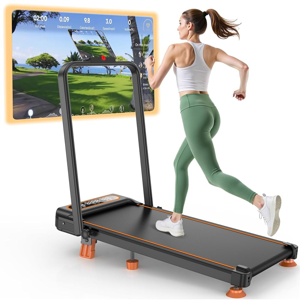 Walking Pad Treadmill with Incline, Upgraded 3.5HP Walking Pad with Handle Bar, 350Lbs Foldable P... | Amazon (US)