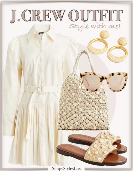 J.Crew outfit ideas for spring and summer.

*Outfit mood board 
*Creamy colour and textured outfit 

#LTKSeasonal #LTKsalealert #LTKover40