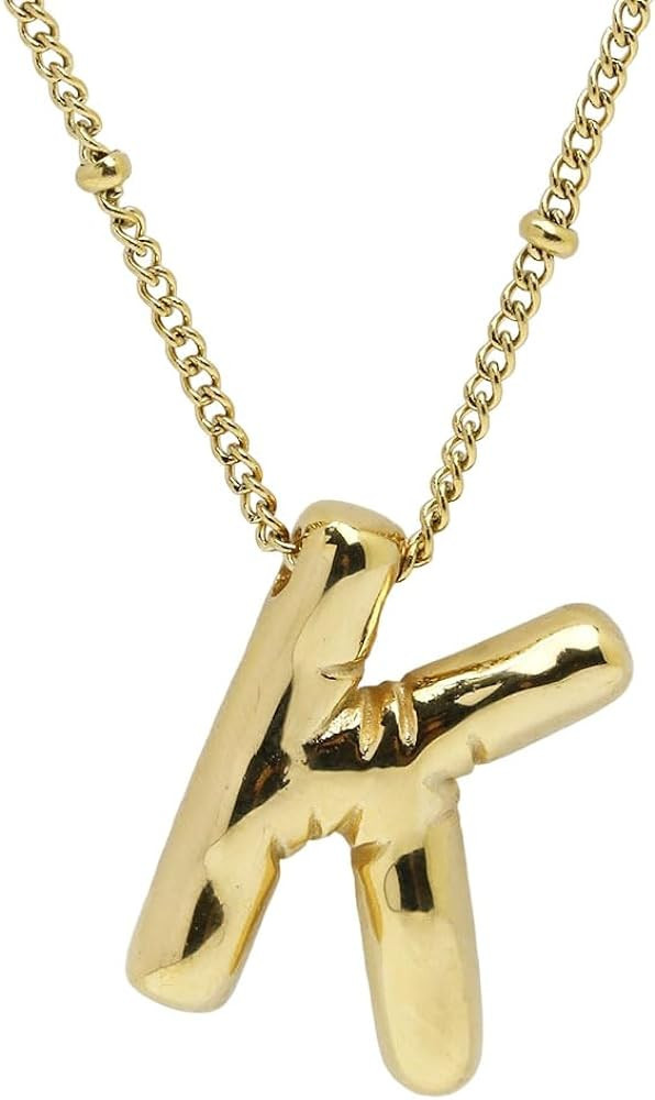 Pixie the Penquins Bubble Letter Necklace Gold (K) | Amazon (US)
