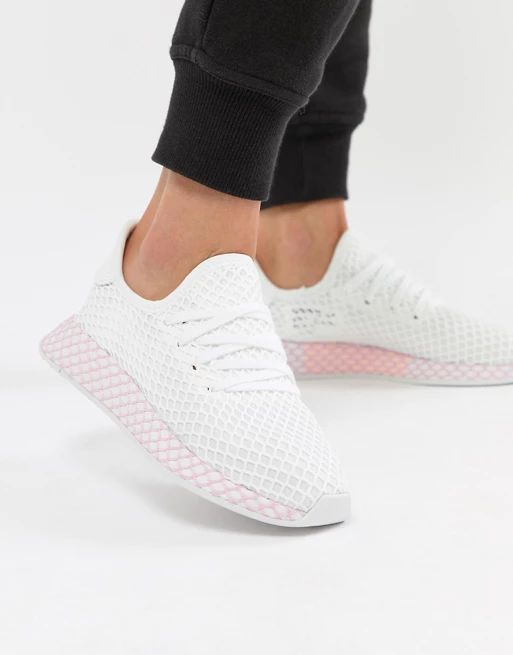 adidas Originals Deerupt Sneakers In White And Lilac | ASOS US