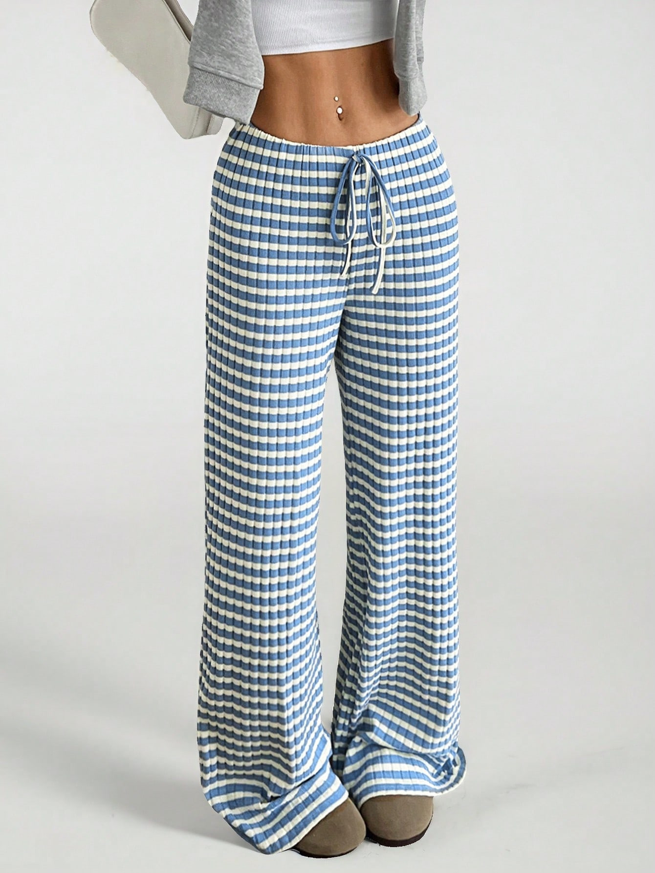 SHEIN Tall Women's Striped & Printed Casual Holiday Style Long Pants | SHEIN