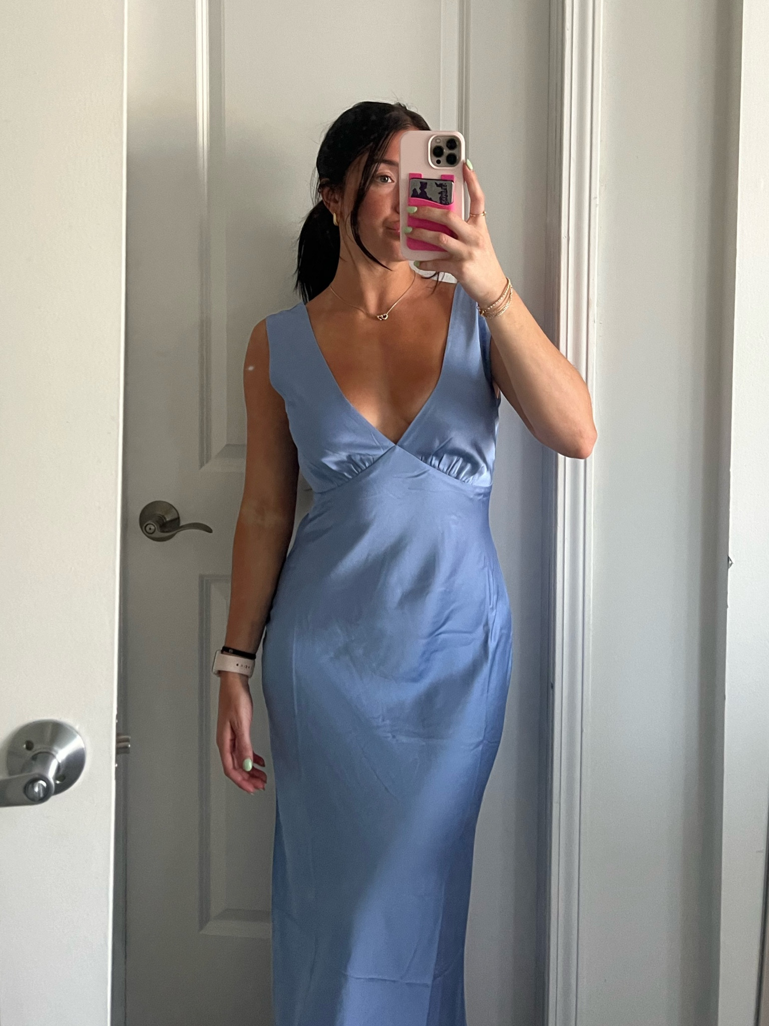 Obsessed with this long blue v neck dress from abercrombies wedding shop! Use code AFLTK for 20% off! 

#LTKwedding #LTKsalealert #LTKSpringSale