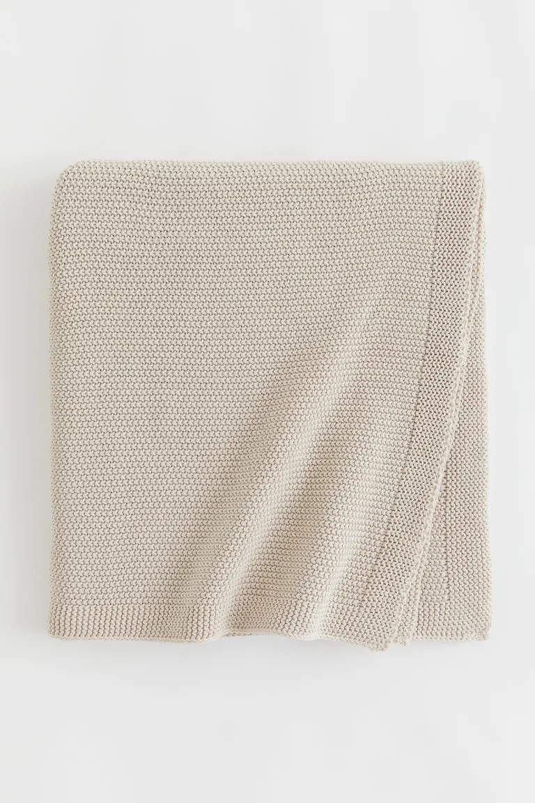 Moss-stitched Cotton Blanket | H&M (US + CA)