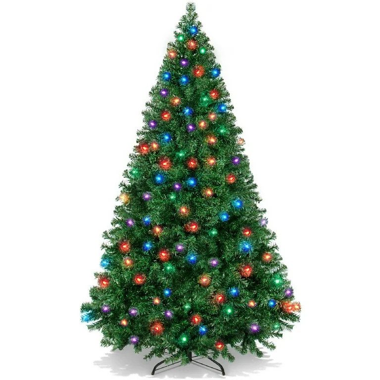 Best Choice Products 6ft Pre-Lit Premium Hinged Artificial Christmas Pine Tree w/ 1,000 Tips, 250... | Walmart (US)