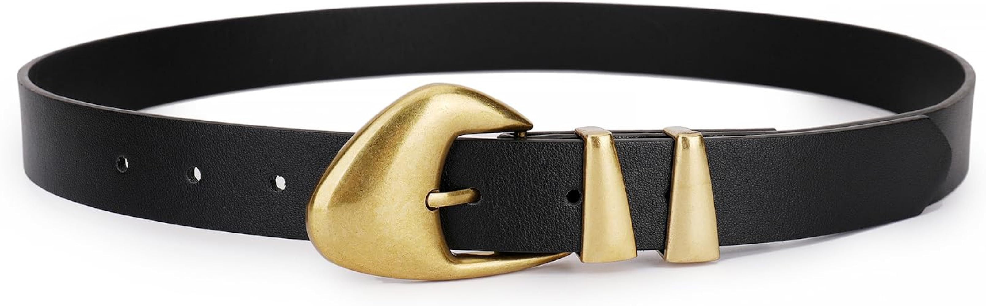 XZQTIVE Women's Leather Belts for Jeans Dress Pants Black Brown Belts for Women Ladies Waist Belt... | Amazon (US)