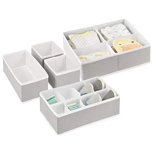 mDesign Soft Fabric Dresser Drawer and Closet Storage Organizer Set for Child/Baby Room or Nurser... | Walmart (US)