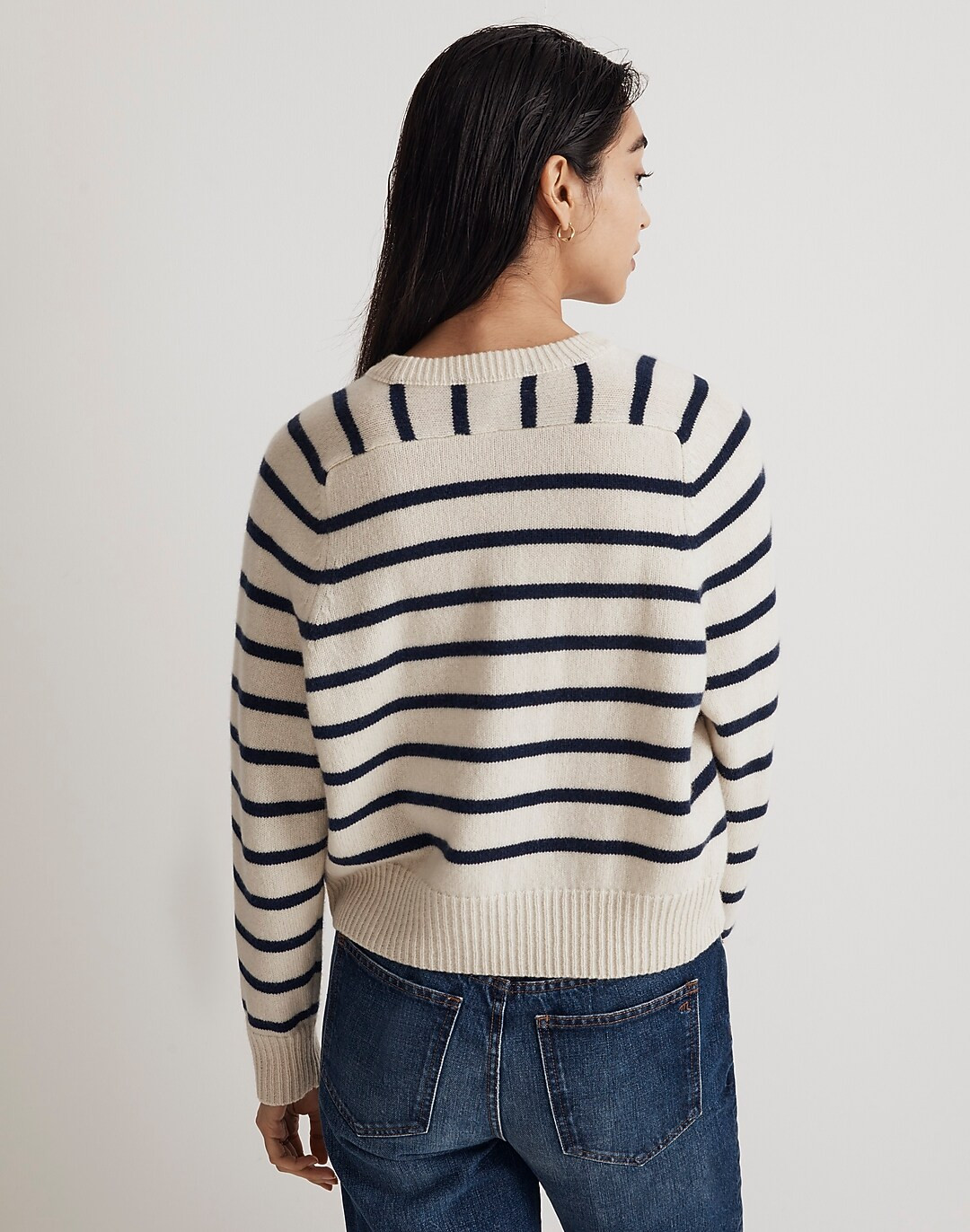 (Re)sourced Cashmere Crewneck Sweater in Stripe | Madewell