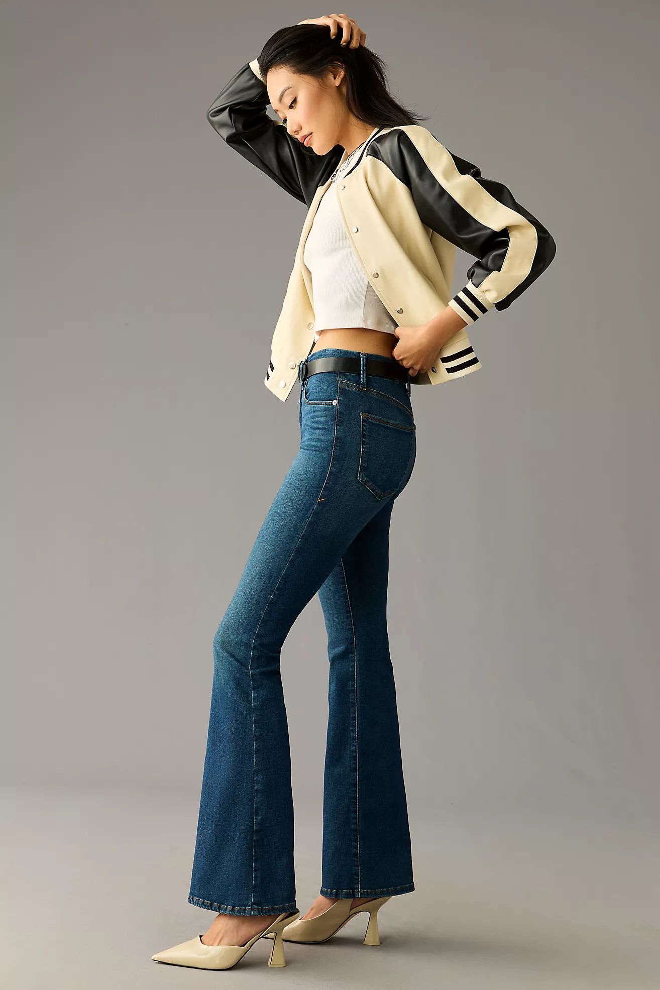 Good American Good Legs High-Rise Flare Jeans | Anthropologie (US)