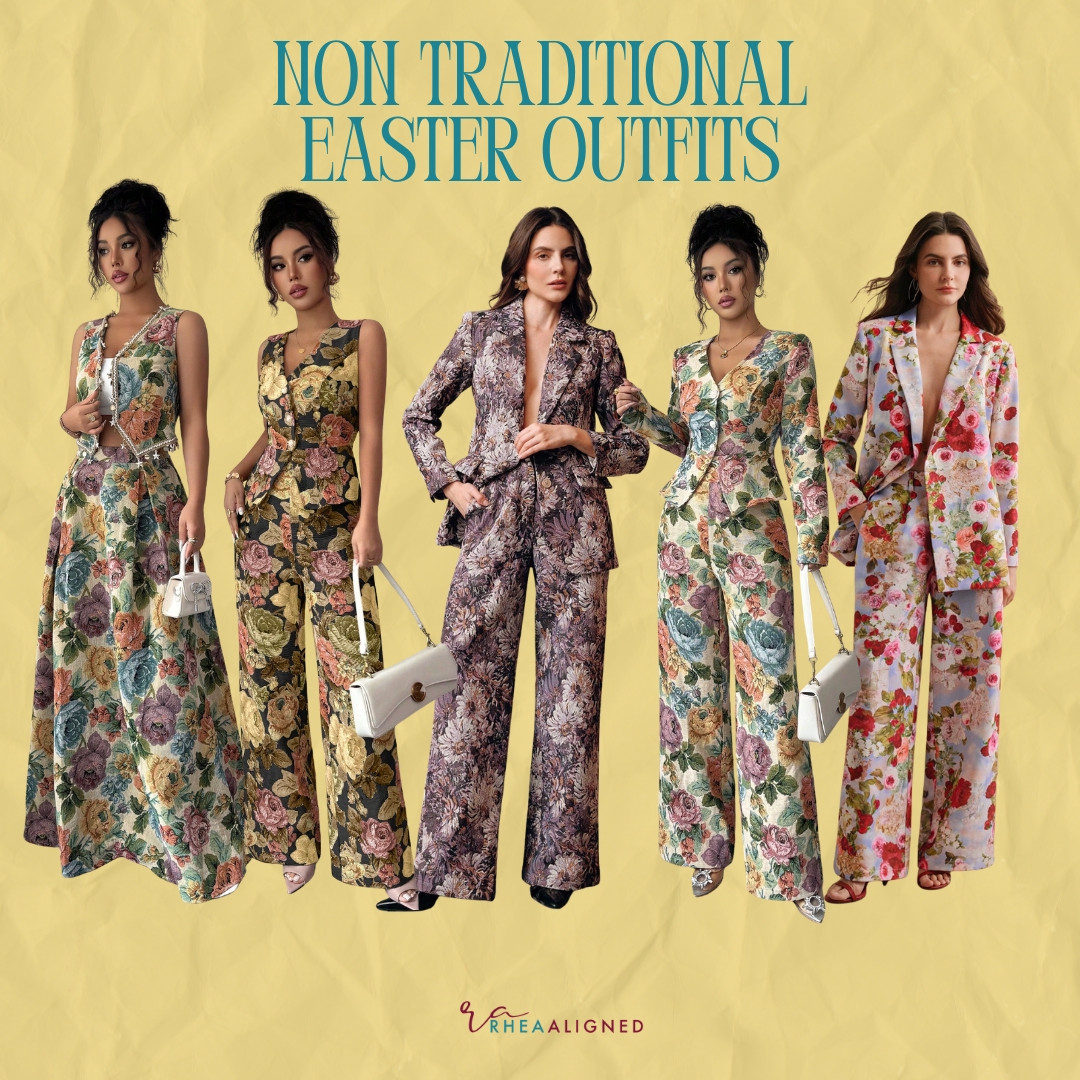 If you liked my Easter attire from last year, you'll love these choices! Last year was a non-traditional pick for me. It wasn't pastel or light in color, it was a black pantsuit with bright florals! 

#RheaAligned #LTKSpring #LTKEaster 

 #LTKSeasonal