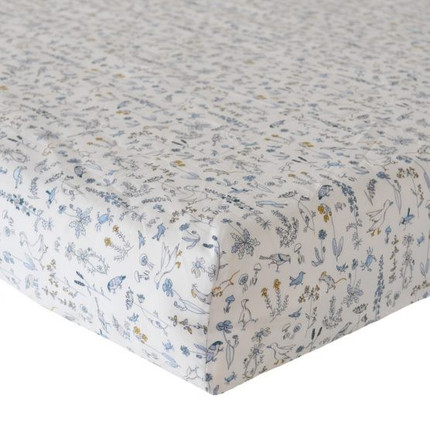 Click for more info about Coco & Wolf Liberty Fabric Fitted Crib Sheet – Theo Blue