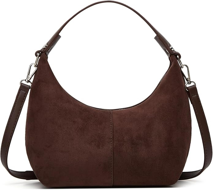 Suede Crescent Bag Women 2025 Retro Suede Slouchy Bag Fall Work Handbag Shoulder Bag Slouchy Tote... | Amazon (US)
