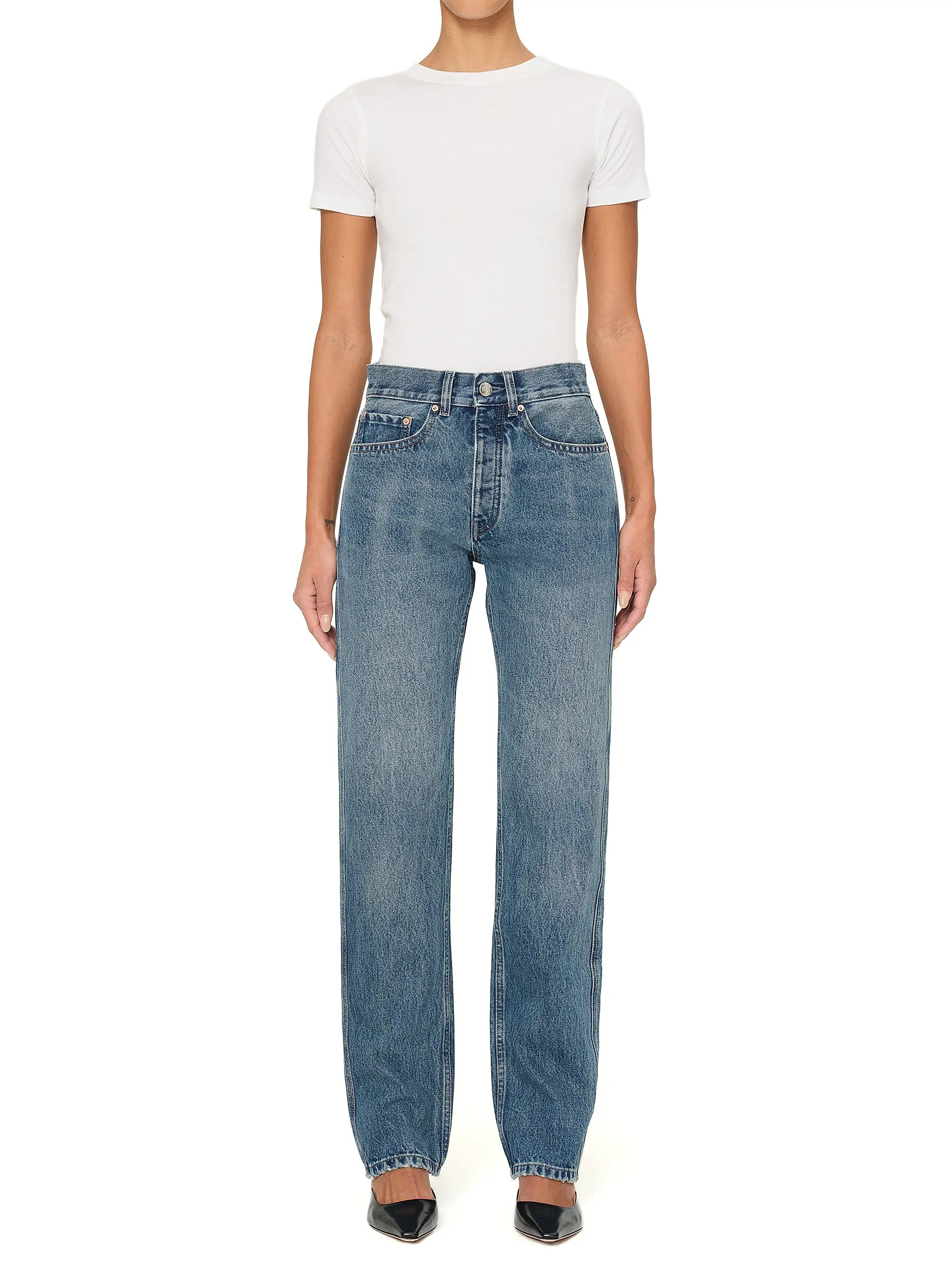 Romie Straight Mid Rise Jeans | Saks Fifth Avenue