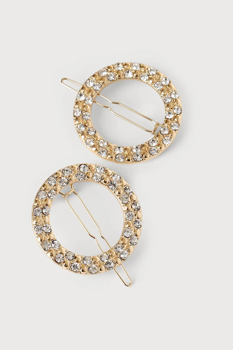 Shine Like Me Gold Rhinestone Hair Pin Set | Lulus (US)