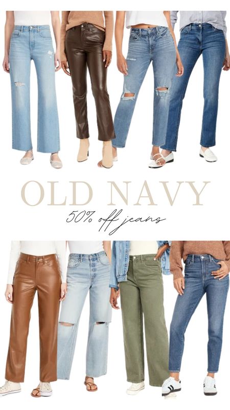 50% off jeans at Old navy!

Jean, mom jeans, wide leg jeans, cargo pants, faux leather pants, straight jeans, sale jeans

#LTKsalealert #LTKSeasonal #LTKstyletip