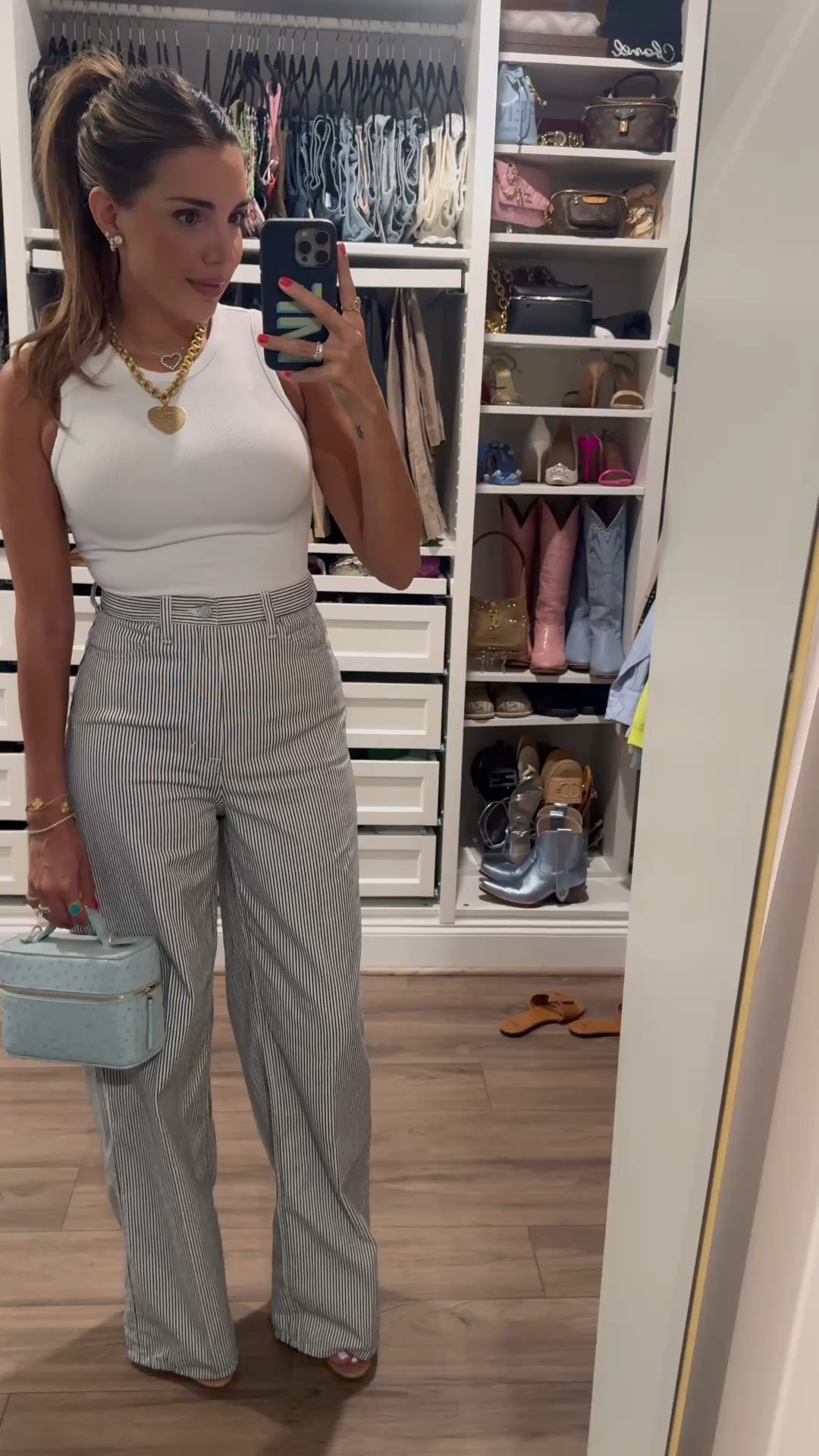 Friday night date night OOTN!

Size down on pants - I’m in a 26!

#LTKStyleTip #LTKFindsUnder100 #LTKShoeCrush