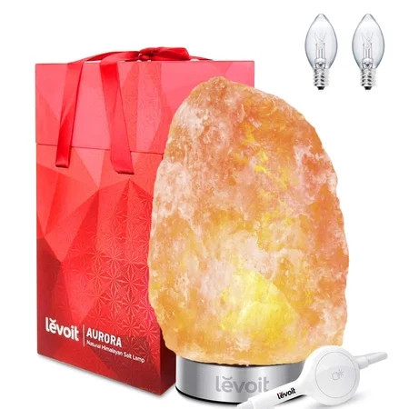 Levoit Aurora Salt Lamp, Himalayan / Hymilain Sea Salt Lamps, Pink Large Salt Rock Lamp, Night Light | Walmart (US)