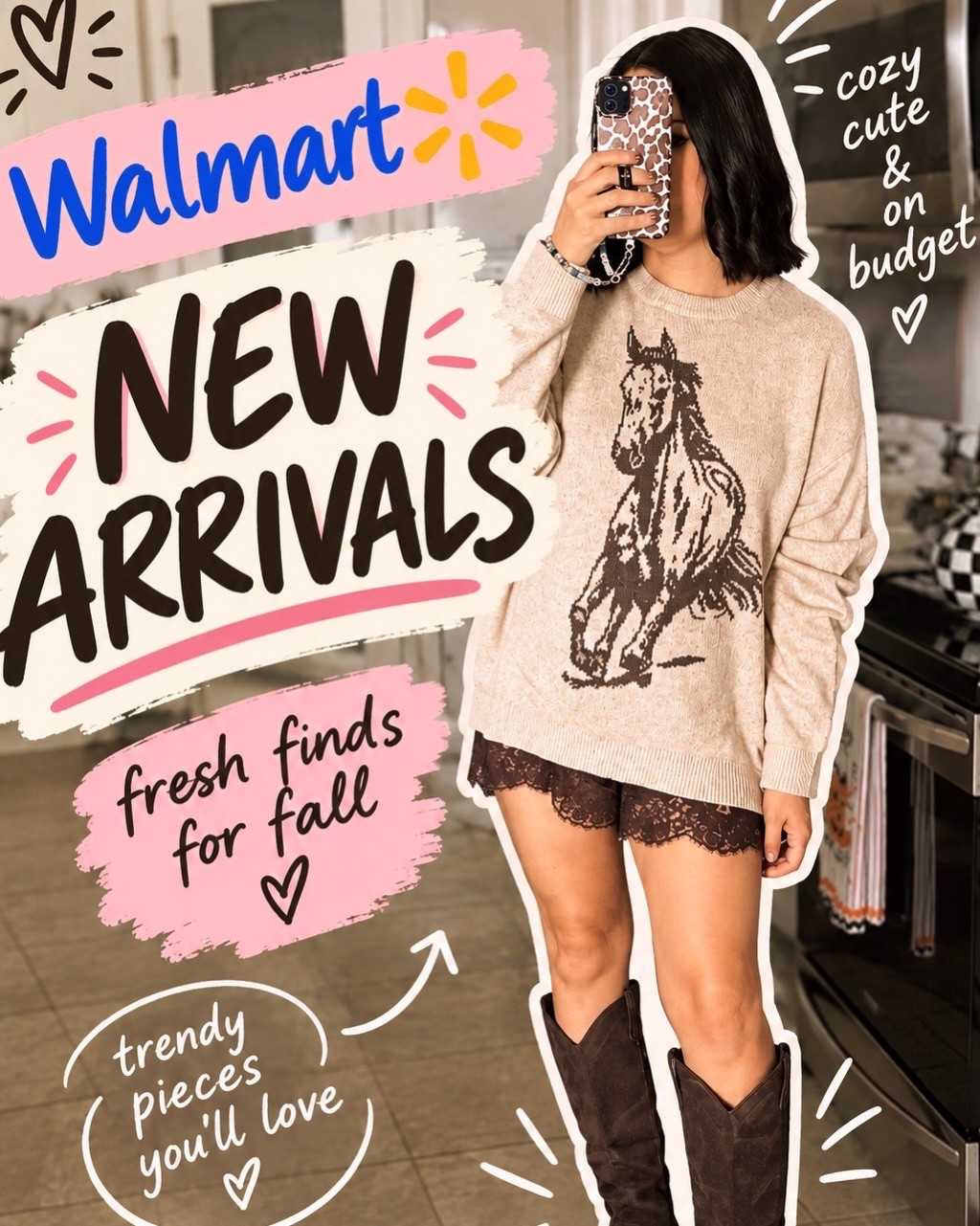 New Arrivals at Walmart! 

Walmart said "let's have a whole personality this fall" and I said "say less" 🎃🛒 Fall fashion, cozy home finds, and Halloween decor that looks WAY more expensive than it is. I went in for one thing and came out with a cart that has its own zip code. Swipe through and tap to shop everything! 🍂

Walmart finds, Walmart fall fashion, Walmart fall outfit, Walmart home decor, Walmart Halloween, Halloween decor, Walmart Halloween finds, fall home decor, cozy fall outfits, budget fashion, affordable fall style, Walmart haul, Walmart must haves, spooky season, Halloween home decor, fall outfit ideas, Walmart deals

#LTKSeasonal #LTKgrwm #LTKootd