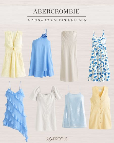 Abercrombie new arrivals // Spring dresses that are perfect for baby showers, mothers day, graduation, engagement parties and so much more! Spring summer style in blues and yellow color crushes! 

#LTKstyletip #LTKSeasonal