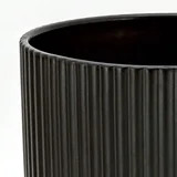 Assorted Sizes Fluted Ceramic Round Planters Set of 3 6 inch 8 inch 10 inch Black | Walmart (US)