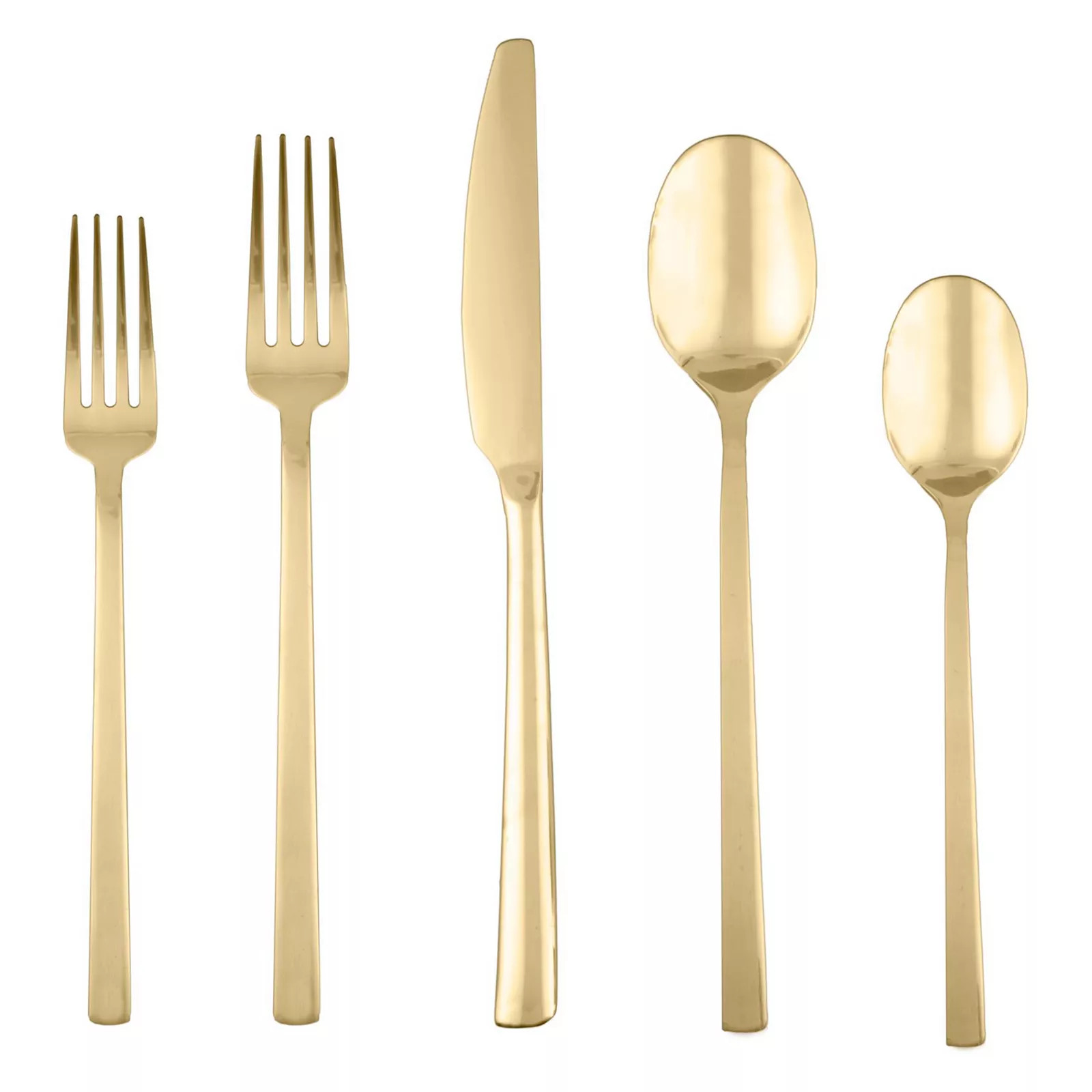 Cambridge Beacon Gold Mirror 20-pc. Flatware Set, Yellow Gold | Kohl's