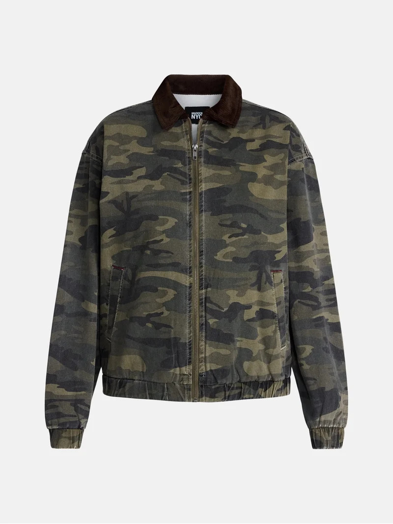 Madden NYC Women's Cotton Twill Bomber Jacket, Sizes XXS-XXL | Walmart (US)