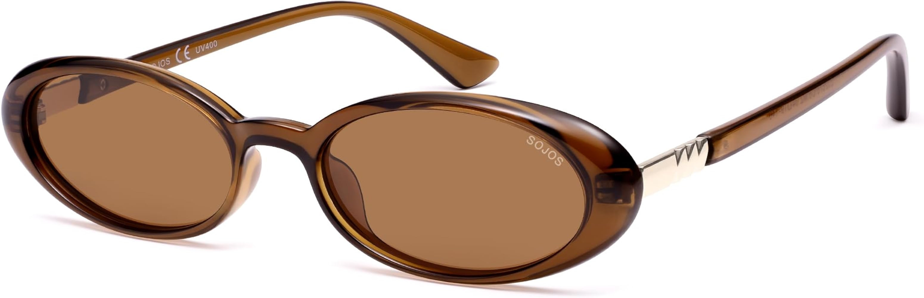 SOJOS Polarized Oval Sunglasses for Women, Chic 90s Vintage, UV400 Lightweight Retro Frame Sunnie... | Amazon (US)