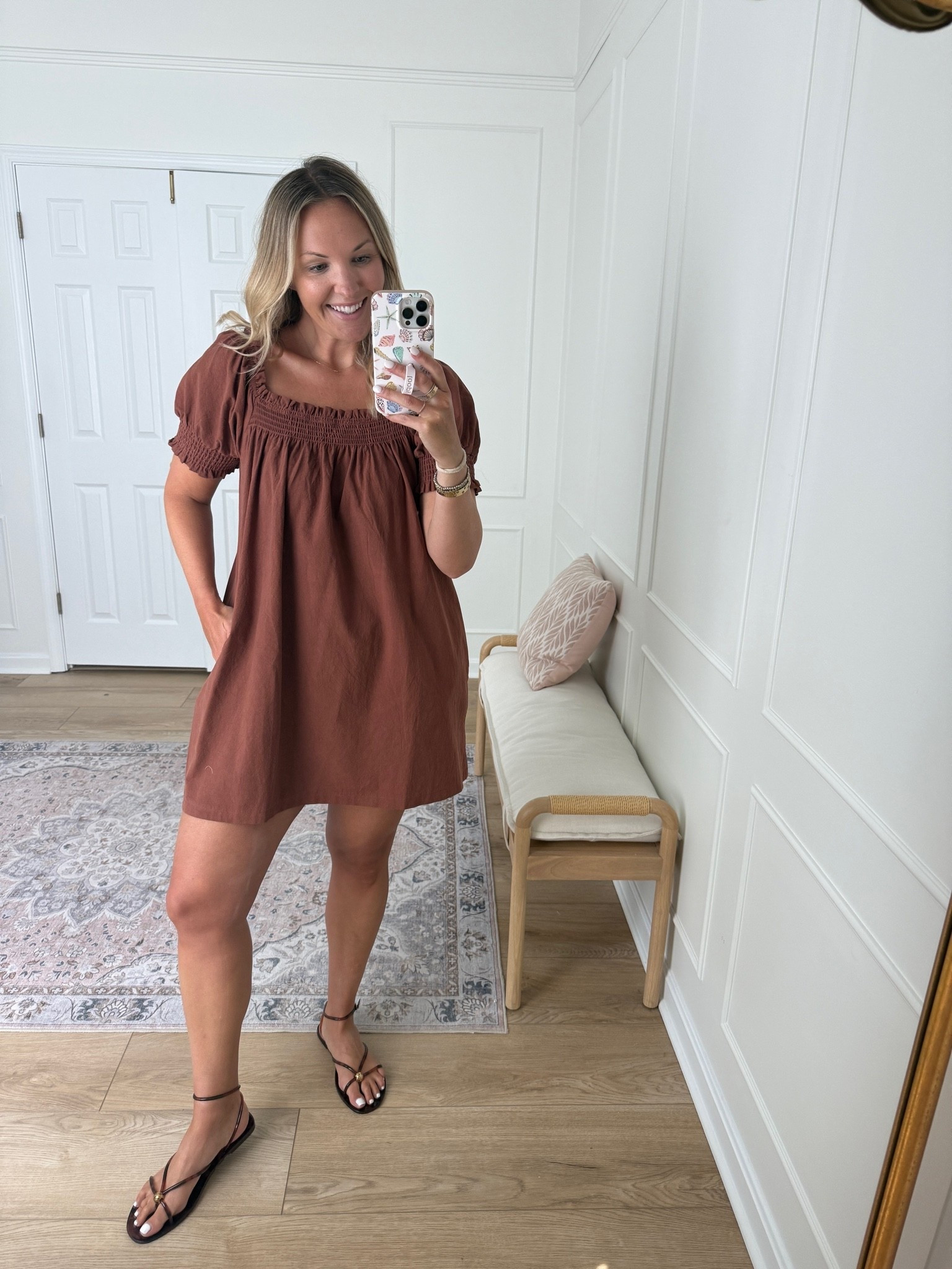 Easy summer dress to throw on and go! I grabbed it in a few other colors too! Wearing a med