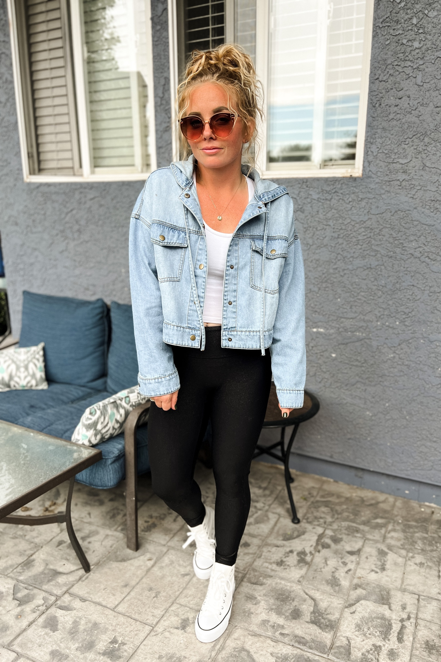 Fall outfit ideas 🍂 with a cropped denim jacket, faux leather leggings and high top platform converse sneakers. Wearing my true to size and everything.


Fall outfits | Fall fashion | size 4-6 | amazon fall finds | amazon handbags | amazon deals | amazon on sale | fall outfit Inspo | casual fall outfits | fall outfit ideas | fall favorites | fall boots | fall outfits 2023 | fall shoes | fall fashion 2023 amazon | casual fall outfits | outfit inspo | outfit ideas | pumpkin patch outfit 

#LTKsalealert #LTKstyletip #LTKfindsunder50