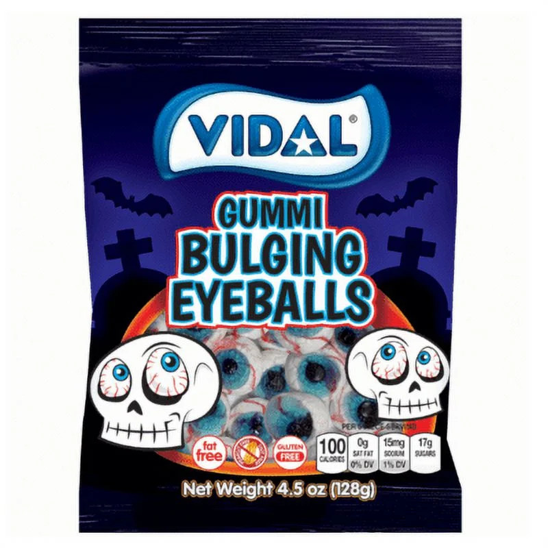 Vidal Halloween Gummi Bulging Eyeball Candies 4.5 Ounce Bag | Walmart (US)