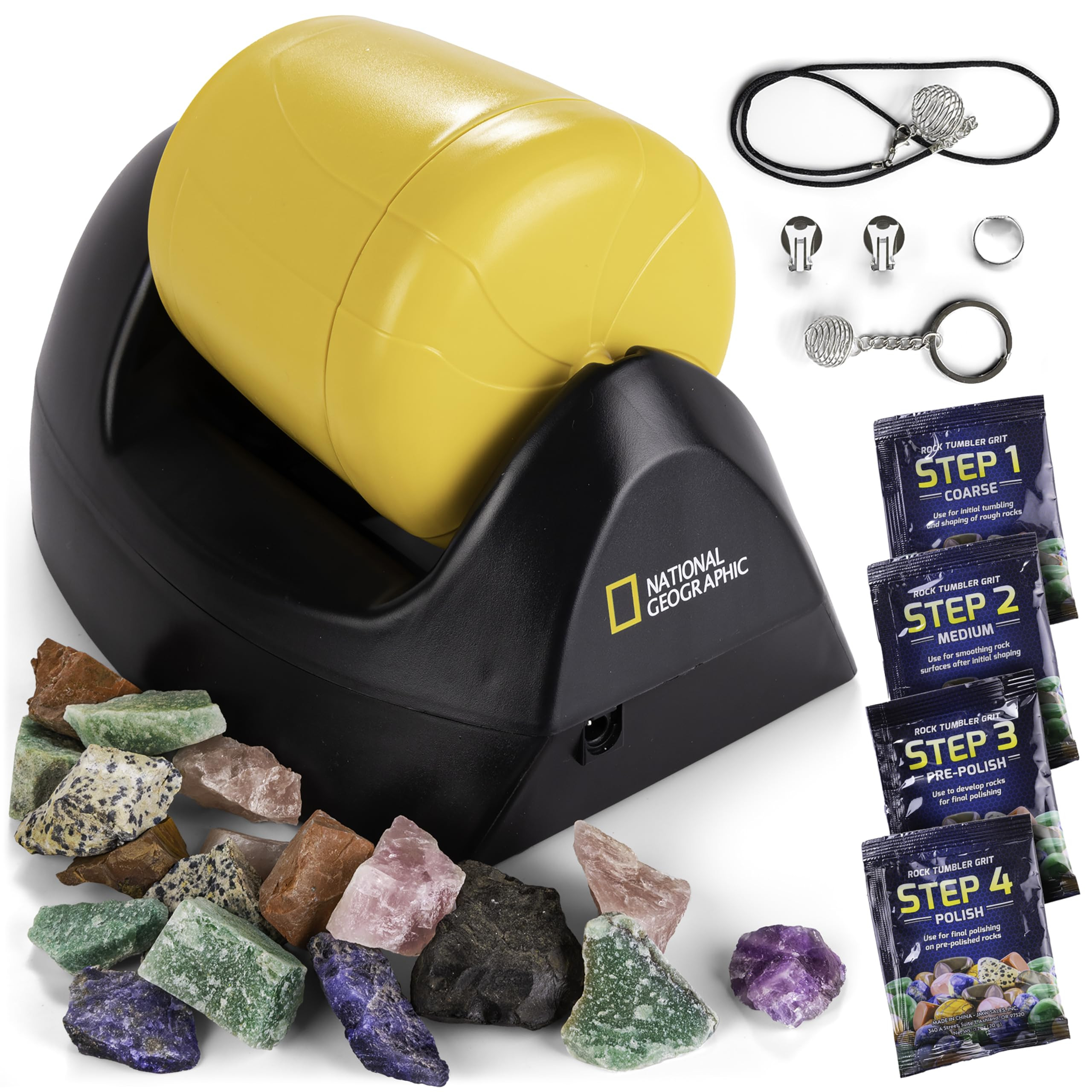National Geographic Starter Rock Tumbler Kit - Durable Leak-Proof Rock Polisher for Kids - Comple... | Amazon (US)