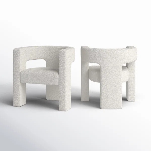 Brycie 28 Wide Boucle Upholstered Square Armchair | Wayfair North America