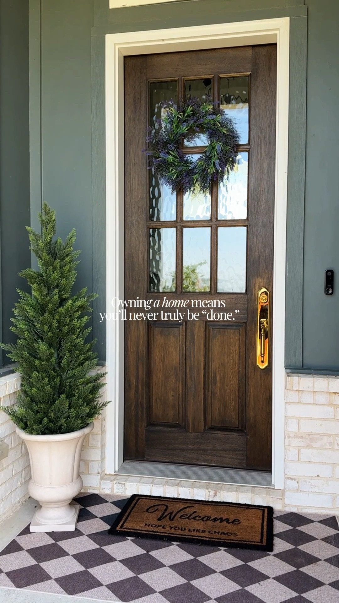 A fresh coat of stain and a little “door jewelry” was all this entry needed.

#LTKmomlife #LTKHome #LTKSaleAlert