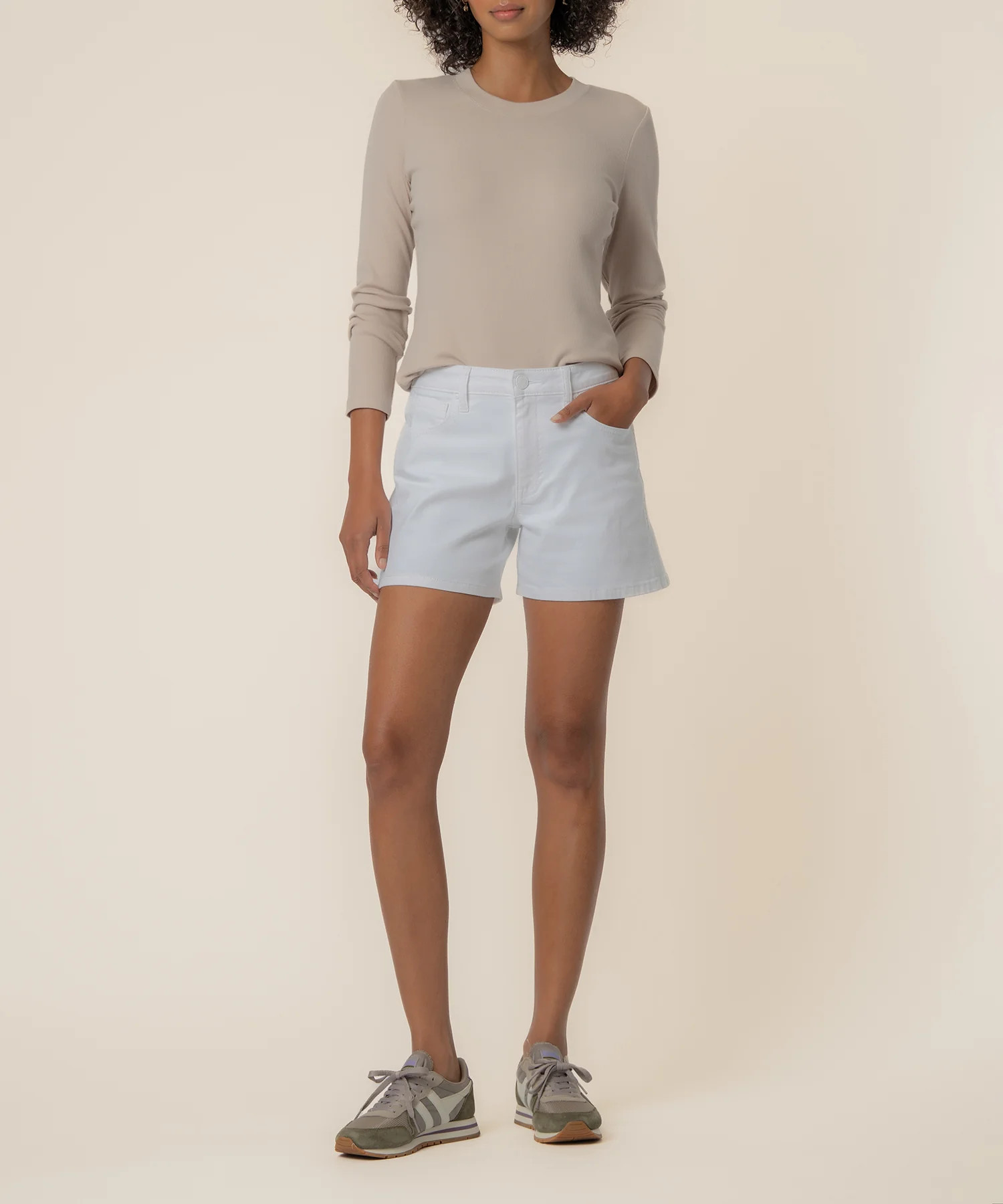 Jane High Rise Short - 00 / Optic White - Kut from the Kloth | Kut From Kloth