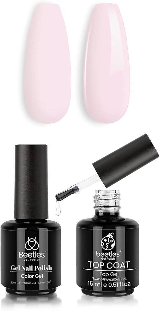 beetles Gel Polish 15ml Barely Pink Nails Gel Soak Off LED Nail U V LED Lamp Gel Polish Nail Art ... | Amazon (US)