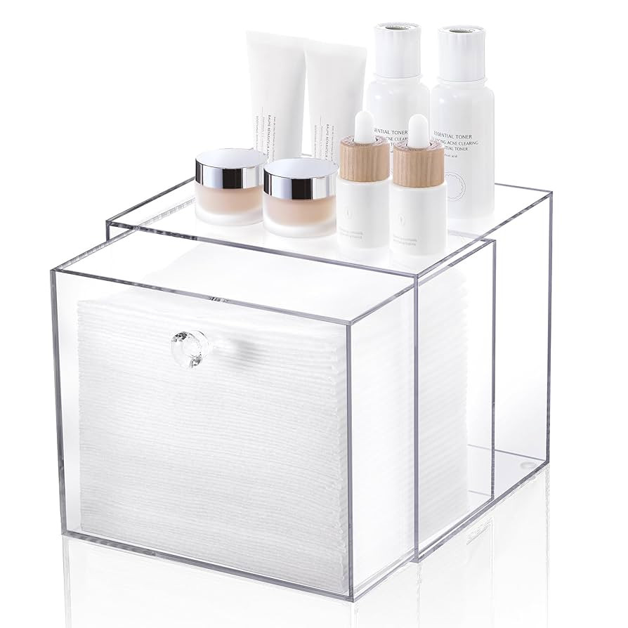Disposable Face Towel Container Box Compatible with Clean Skin Club Clean Towel XL, AcrylicTowel ... | Amazon (US)
