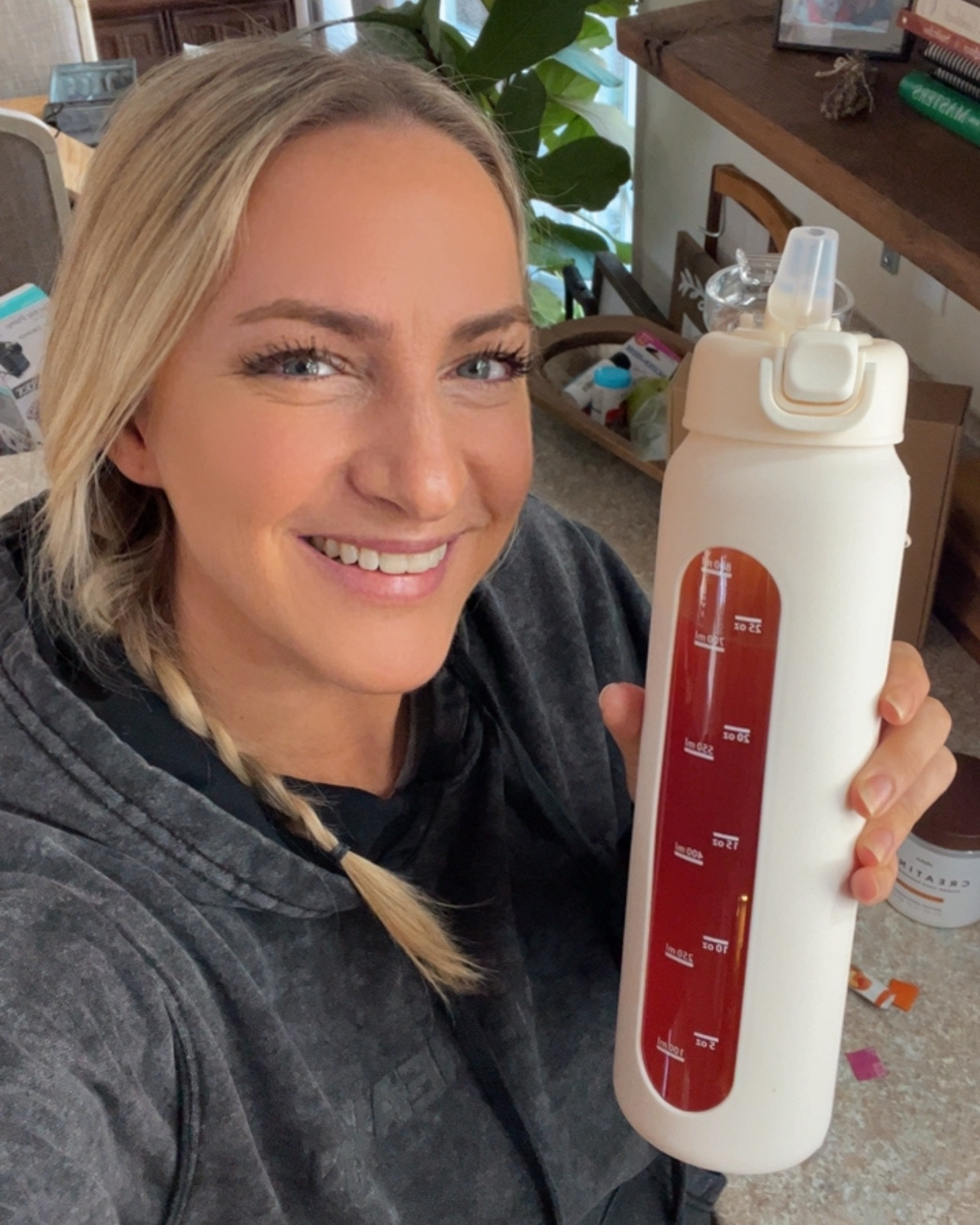 Loving this aesthetic glass bottle so I can see my beautiful pink drink, and remember that healthy choices can be simple! It’s also got markings for the time and ounces so I can check my hydration throughout the day! 

#LTKmorningroutine #LTKdayinmylife #LTKfitnessgoals