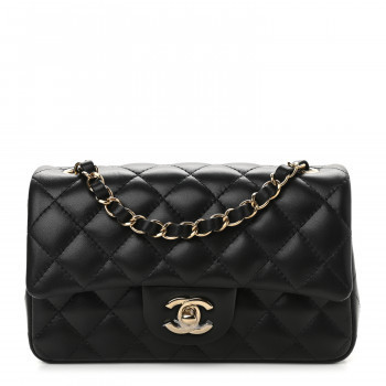 CHANEL

Lambskin Quilted Mini Rectangular Flap Black | Fashionphile